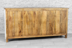 Urban Loft Handmade Solid Mango Wood Carved 4Doors Sideboard