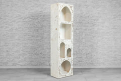 Urban Loft Handcrafted Solid Mango Wood Carved Bookshelf in All White