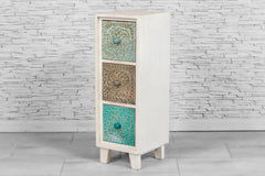 Urban Loft Handcrafted Solid Mango Wood Carved Chest of Drawers