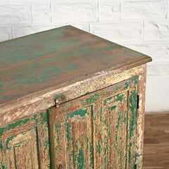 Reclaimed Timber 4 Door Sideboard Rustic Green