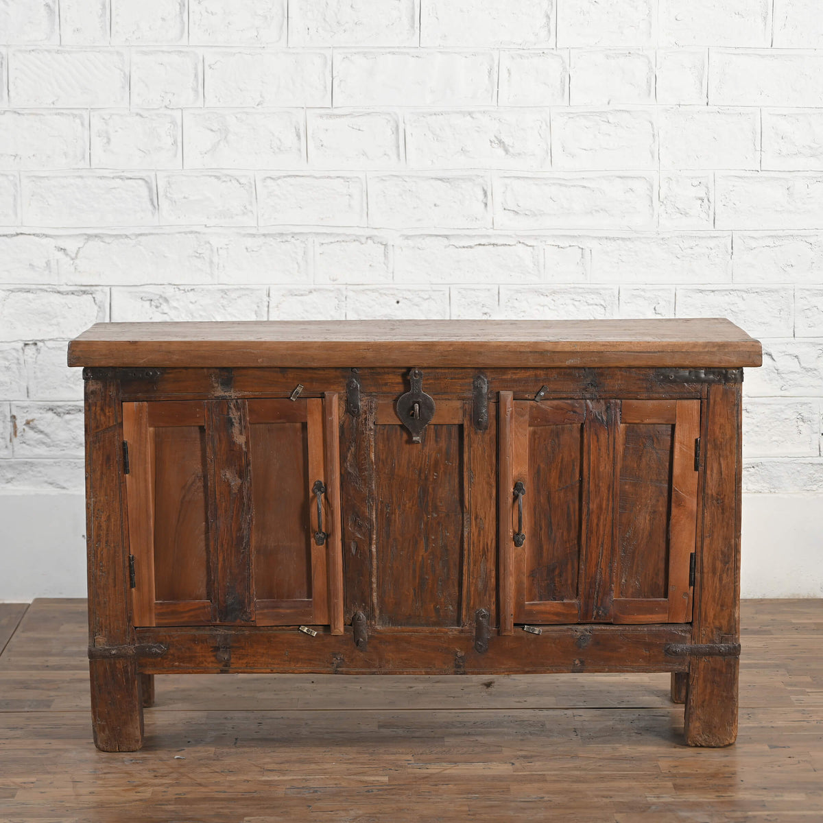 Hand Carved Indian Sandook Solid Wood Sideboard