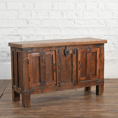 Hand Carved Indian Sandook Solid Wood Sideboard