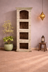 Indian Hand Carved Solid Wood Bookshelf 58X40X175 Cm