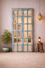 Indian Hand Painted Solid Wooden Mirror Door 78X6X158 cm