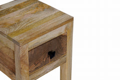 Mango Classic Handmade Solid Mango Wood Stool Table with Drawer