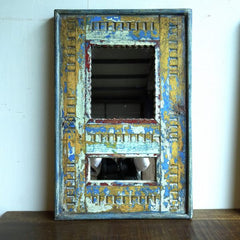 Vintage Antique Handmade Indian Home Decor Mirror Frames Set of 2