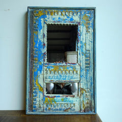 Vintage Antique Handmade Indian Home Decor Mirror Frames Set of 2