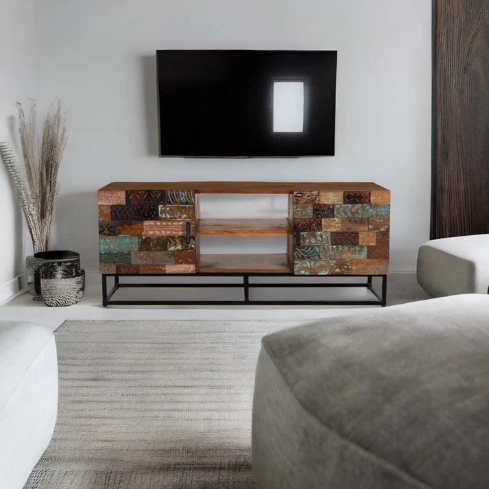 Aspen Large Reclaimed Wood Tv Unit