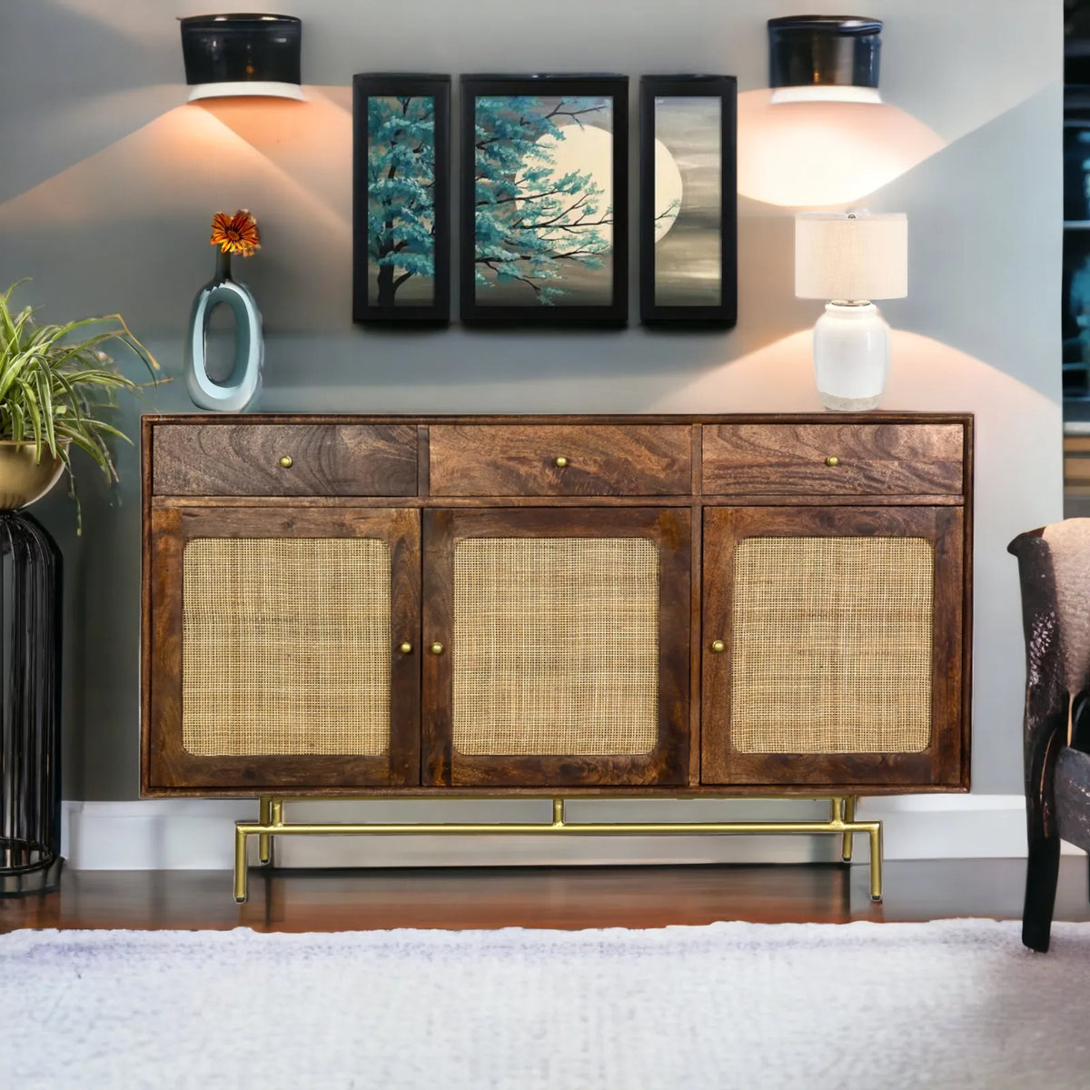 Kraft Bazaar Atalanta Sideboard (L) in Tubaq Finish 140x40x82Cm