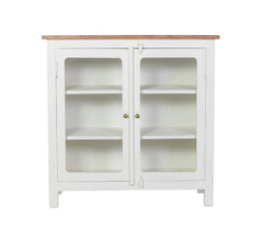 Kraft Bazaar Madrid Crockery Cabinet With Glass Doors 80x35x80Cm