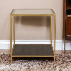 Kraft Bazaar Valerie Side Table W/Shelf 40x40x45Cm