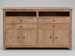 Carved Wooden Sideboard Cabinet