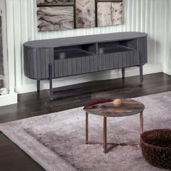 Kraft Bazaar Oval Grey TV Console 140 cm