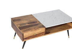 Kraft Bazaar Tyrel Sheesham Coffee Table with 1 Drawer 100x50x40Cm