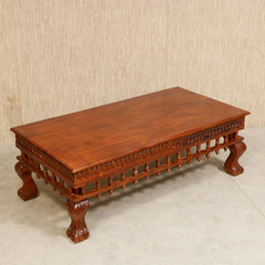 Indian Furniture Vintage folk carved traditional Sofa Set with center table