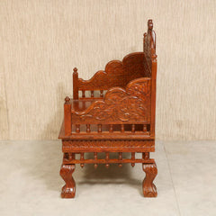 Indian Furniture Vintage folk carved traditional Sofa Set with center table