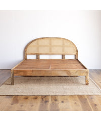 Rattan Elegance Series Mango Wood Bed Frame in Natural Finish 04