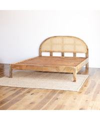 Rattan Elegance Series Mango Wood Bed Frame in Natural Finish 04