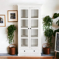 Kraft Bazaar Madrid Cabinet ( In White ) 85x45x180Cm