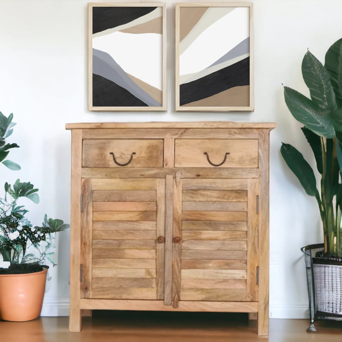 Kraft Bazaar Madrid Sideboard (S) in Natural Finish 80x35x80Cm