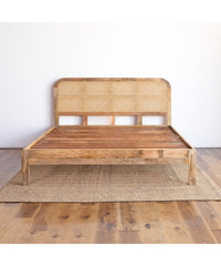 Rattan Elegance Series Mango Wood Bed Frame in Natural Finish 02