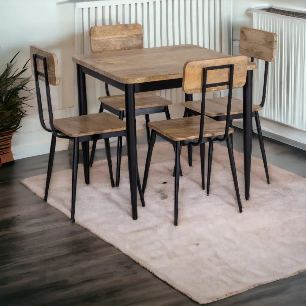 Kraft Bazaar Rio 4 seater Dining Table Set Natural