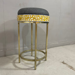 Handmade Indian Furniture Mother of pearl Bar Stool 45x45x70 cm