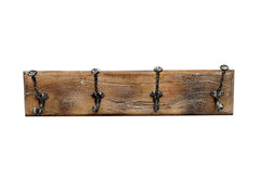 Reclaimed Carved Solid Wood Indian Hanger 44x14x9Cm