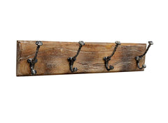 Reclaimed Carved Solid Wood Indian Hanger 44x14x9Cm