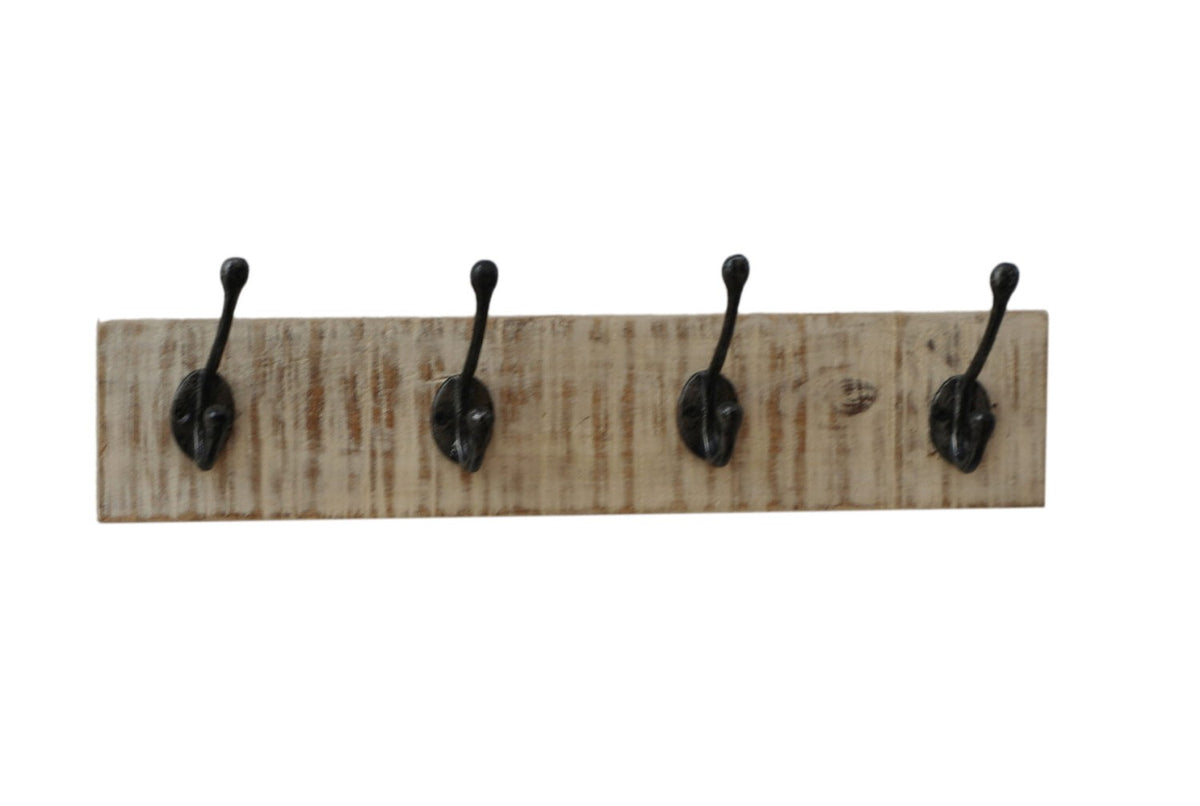 Handmade Carved Solid Wood Indian Hanger 54x9x14cm