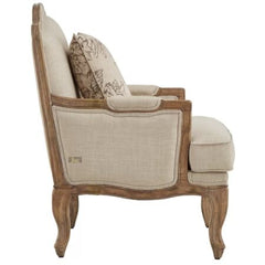 Occasional Mango Wooden Upholstered Accent Chair Sofa