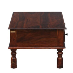 Colonial Handmade Carved Solid Mango Wood Coffee Table with Drawers