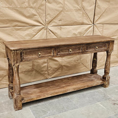 Blanc Wooden Entryway Console Table Natural