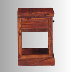 Colonial Handmade Carved Solid Mango Wood Side Table