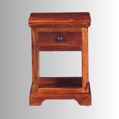 Colonial Handmade Carved Solid Mango Wood Side Table