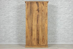 Urban Loft Handmade Solid Mango Wood Carved 2 Doors Cupboard Cabinet