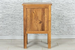 Urban Loft Handmade Solid Mango Wood Carved Bedside table With Drawers