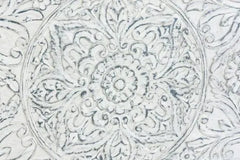 Indian Furniture Solid Hard Wood Mandala Carving Wall Panel