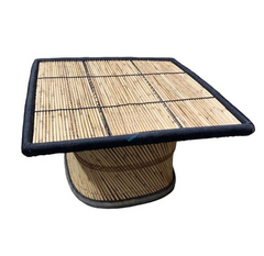 Handmade Bamboo Square Top Table -Multi color For Living Area