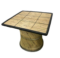 Handmade Bamboo Square Top Table -Multi color For Living Area