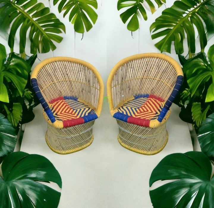 Handmade Bamboo Mudda Chairs for Balcony Indoor and Outdoor Seating BMC001