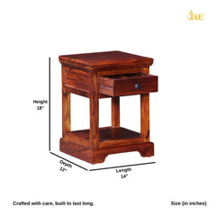 Colonial Handmade Carved Solid Mango Wood Side Table