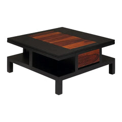 Gfine Coffee table with single drawer made of solid sheesham wood 86x86xx40Cm