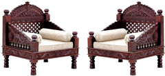 Indian Furniture Classic Vintage folk carved traditional Sofa Set with Center table