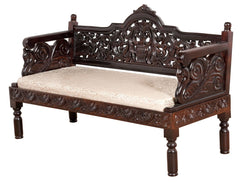 Indian Furniture Classic Vintage folk carved traditional Sofa Set with Center table