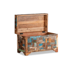 Liberty Reclaimed Wood Storage Trunk Box Coffee Table