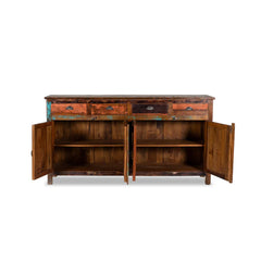 Aspen Large Reclaimed Wood Carved Sideboard