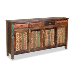 Aspen Large Reclaimed Wood Carved Sideboard