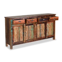 Aspen Large Reclaimed Wood Carved Sideboard