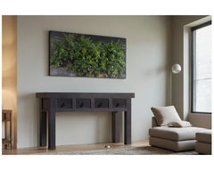 Hand Carved Solid Wood 4 Drawer Console Hall Table 35